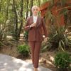 Blazer-Hose Set in Braun-West