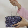 Lila Glanzvoller Handtasche