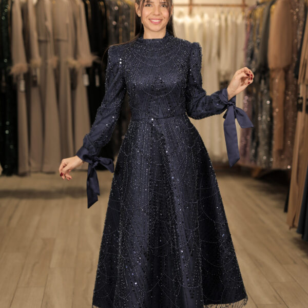 Laren Dress - Dunkelblau