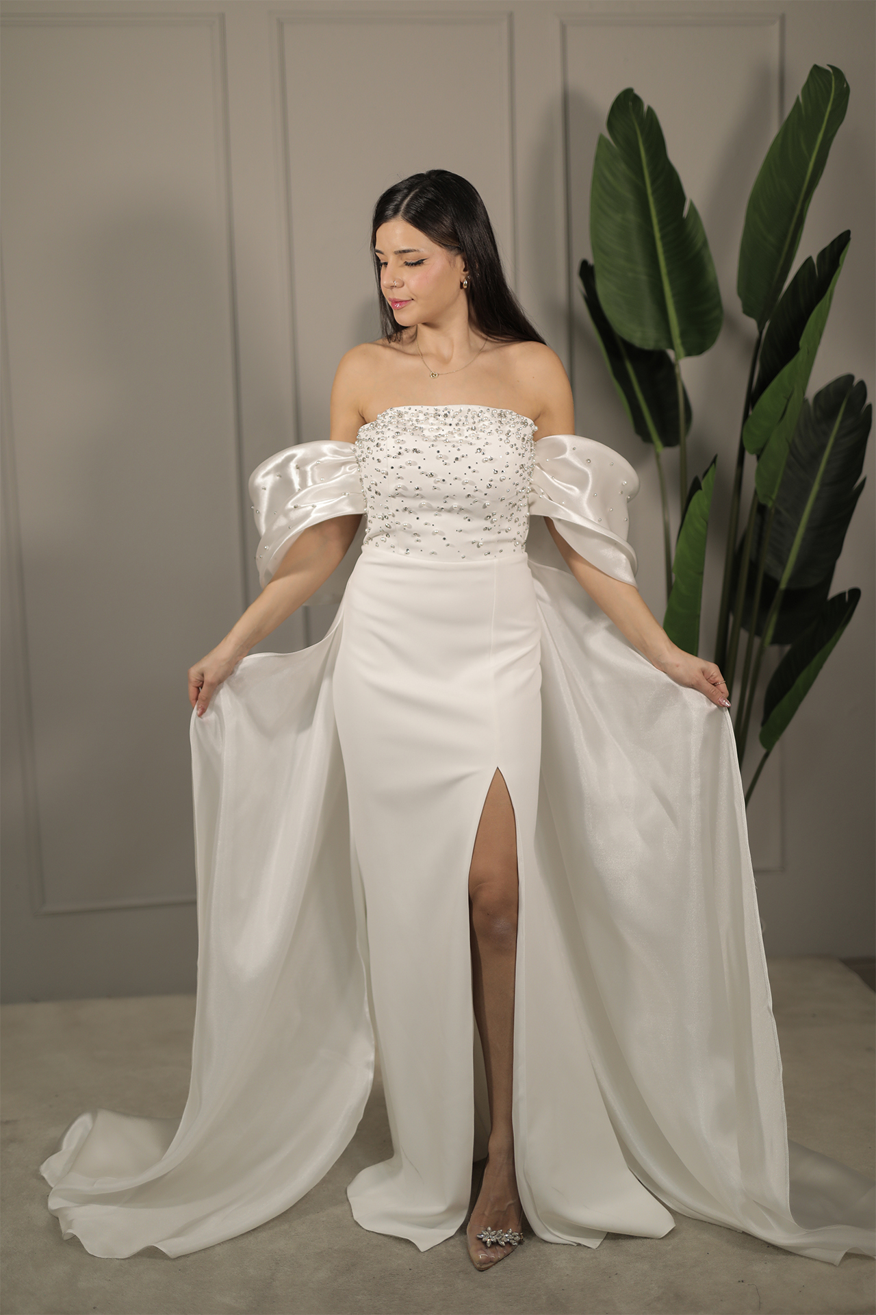 Flammedress-weiß